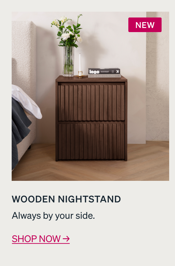 NEW Wooden Nightstand Always by your side. Save 15%
