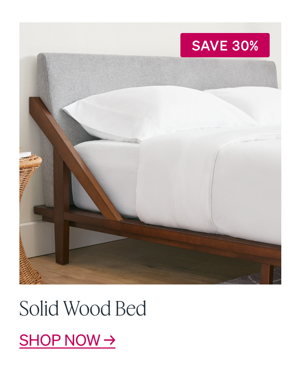 Solid Wood Bed Save 30% Shop now
