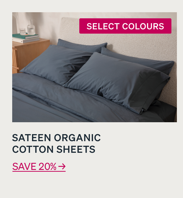 SELECT COLOURS Sateen Organic Cotton Sheets