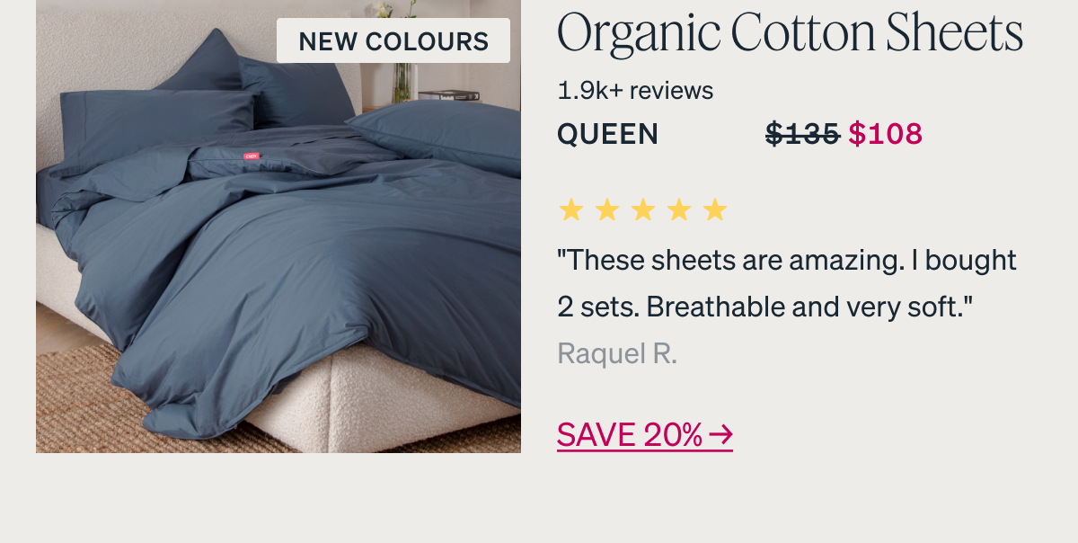 Organic Cotton Sheets | 1.9k+ reviews QUEEN