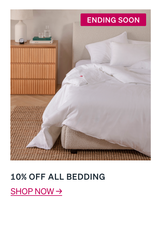 10% OFF ALL BEDDING