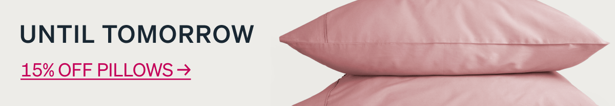 UNTIL TOMORROW 15% Off Pillows >