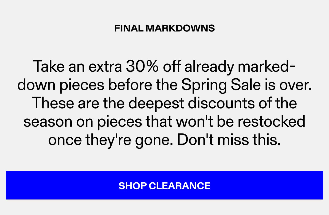 Shop Clearance