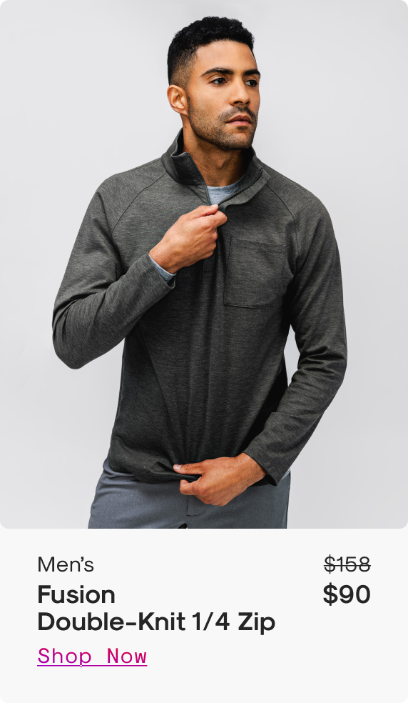 Men’s Fusion Double-Knit 1/4 Zip