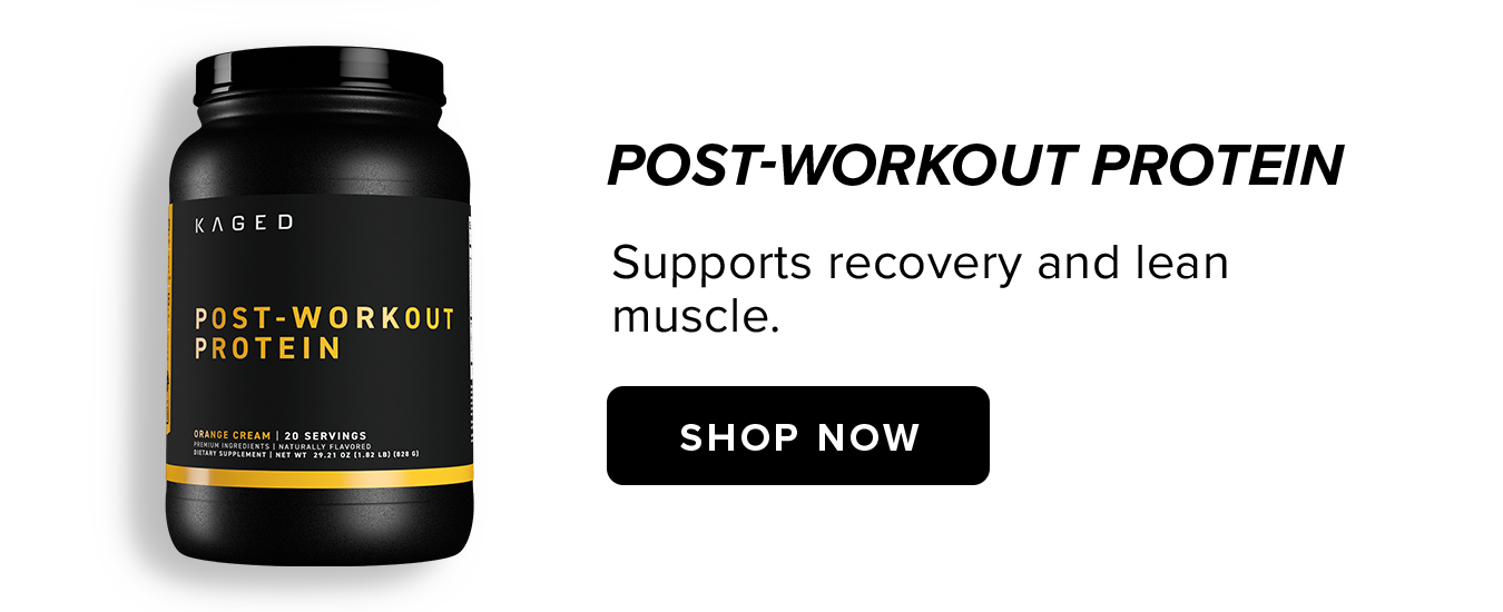 POST-WORKOUT PROTEIN. Supports recovery and lean muscle.