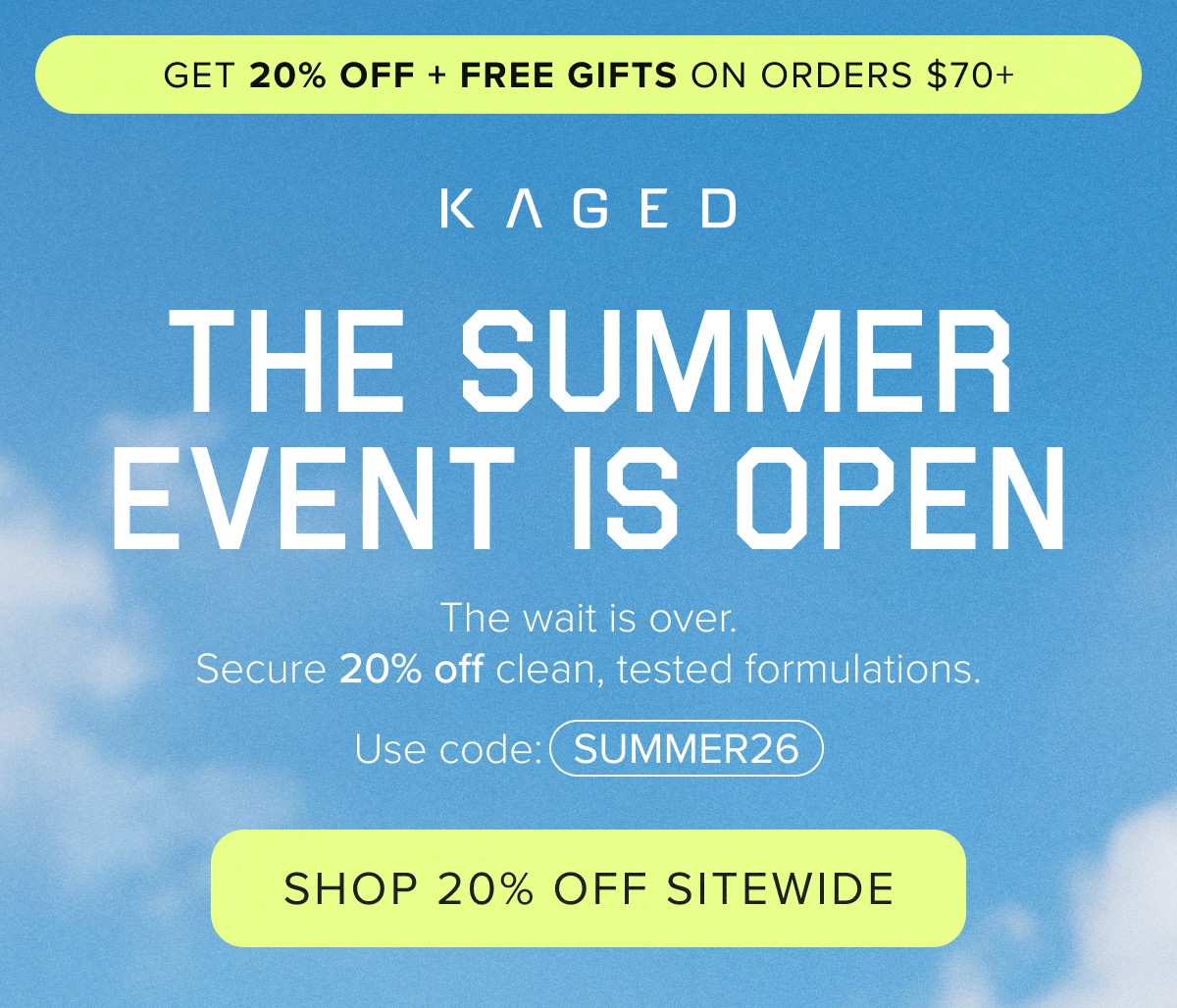 THE SUMMER EVENT IS OPEN