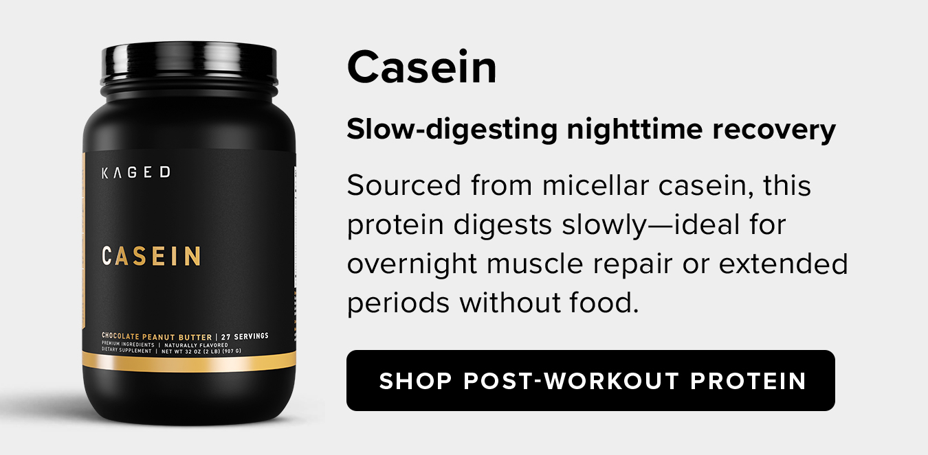 Casein Slow-digesting nighttime recovery Sourced from micellar casein, this protein digests slowly—ideal for overnight muscle repair or extended periods without food.