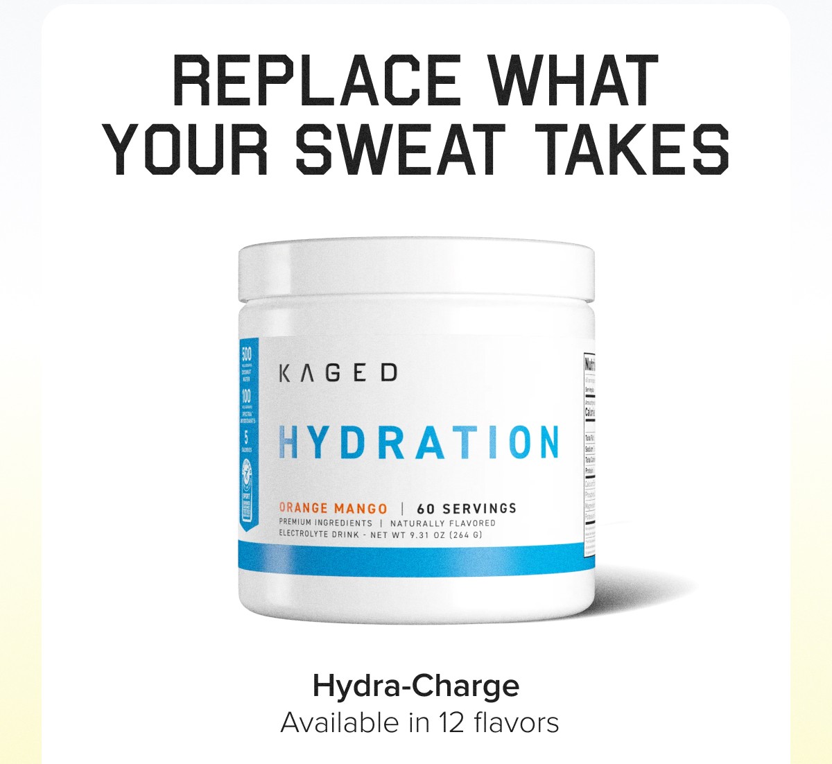 REPLACE WHAT YOUR SWEAT TAKES
