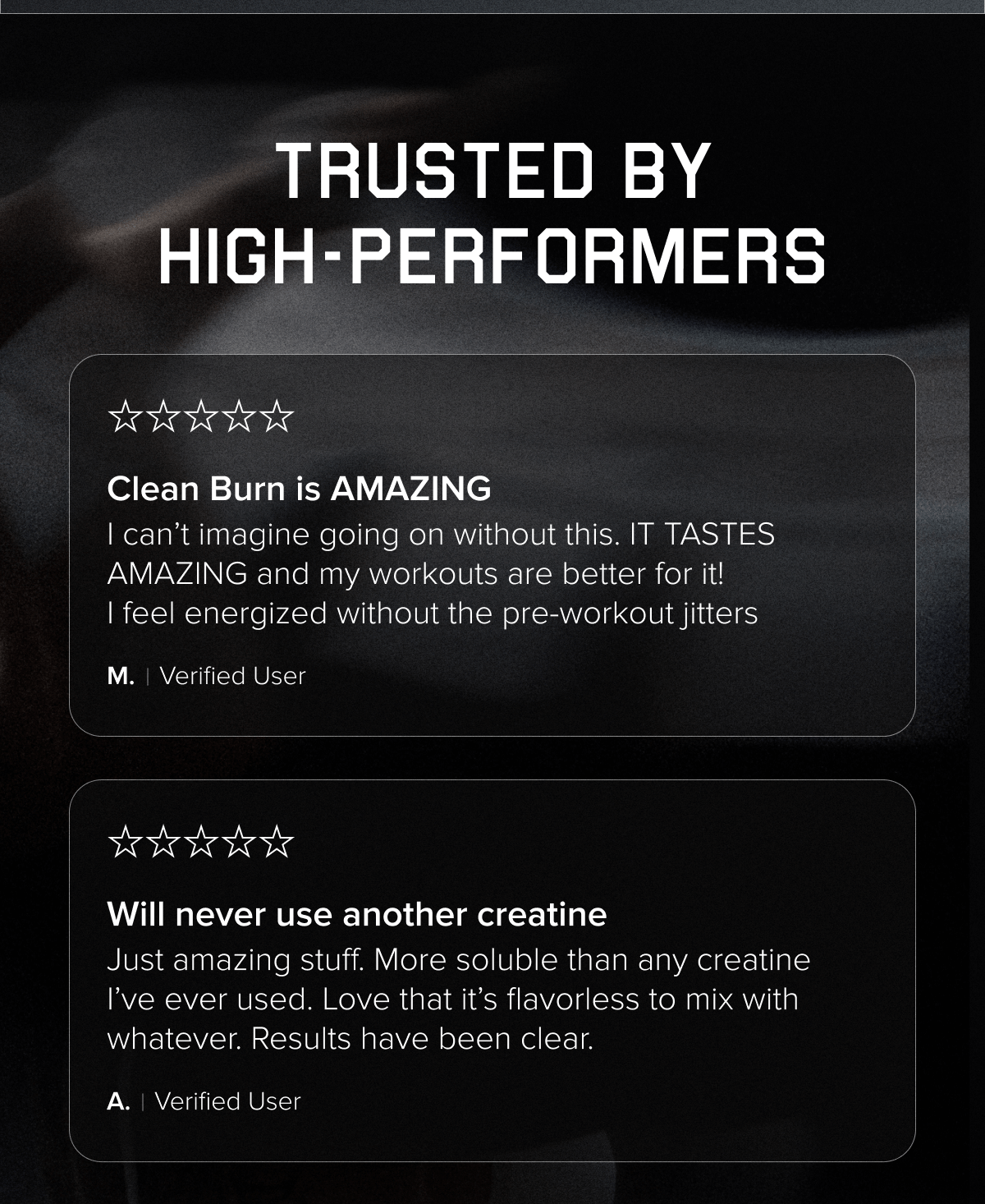 TRUSTED BY HIGH-PERFORMANCE