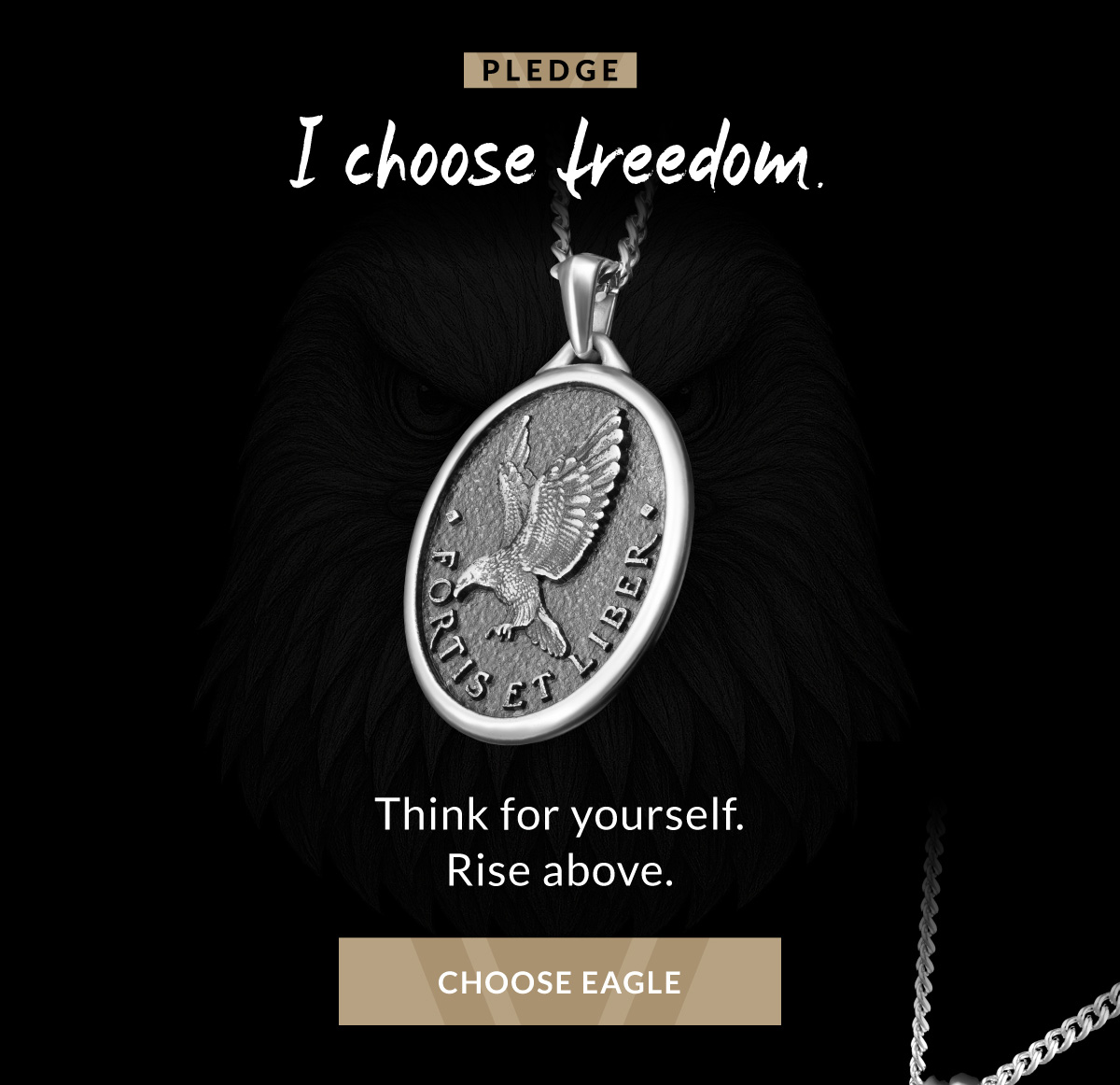 PLEDGE I choose freedom. Think for yourself. Rise above. CHOOSE EAGLE