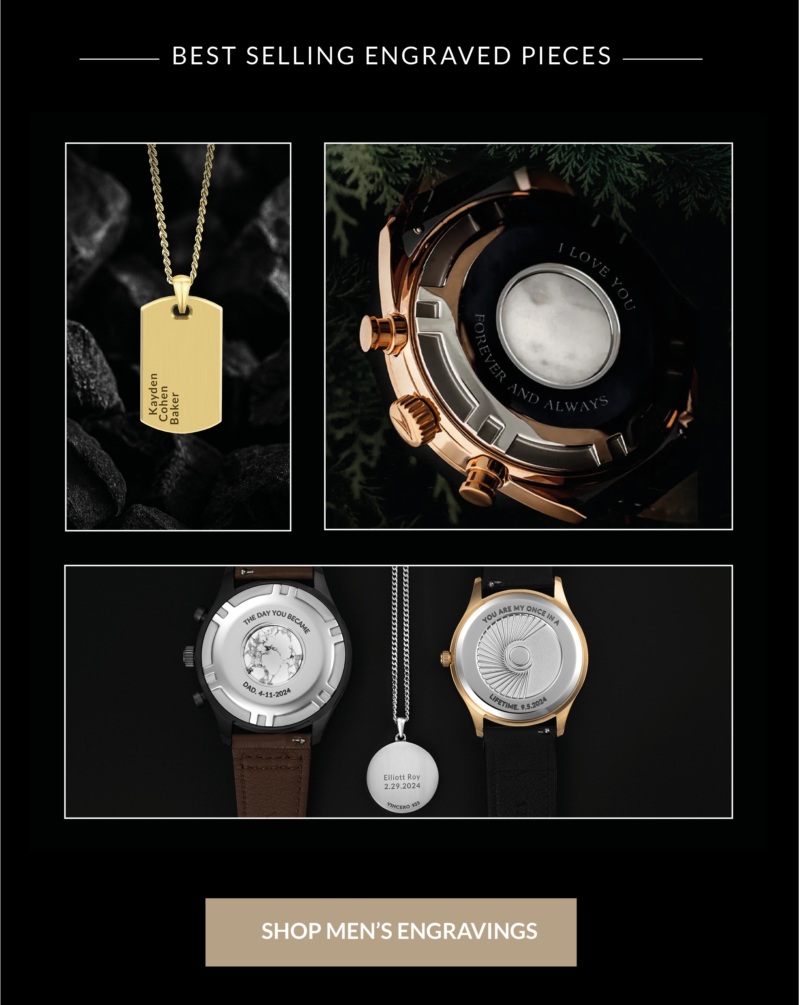 BEST SELLING ENGRAVED PEICES SHOP MEN'S ENGRAVINGS