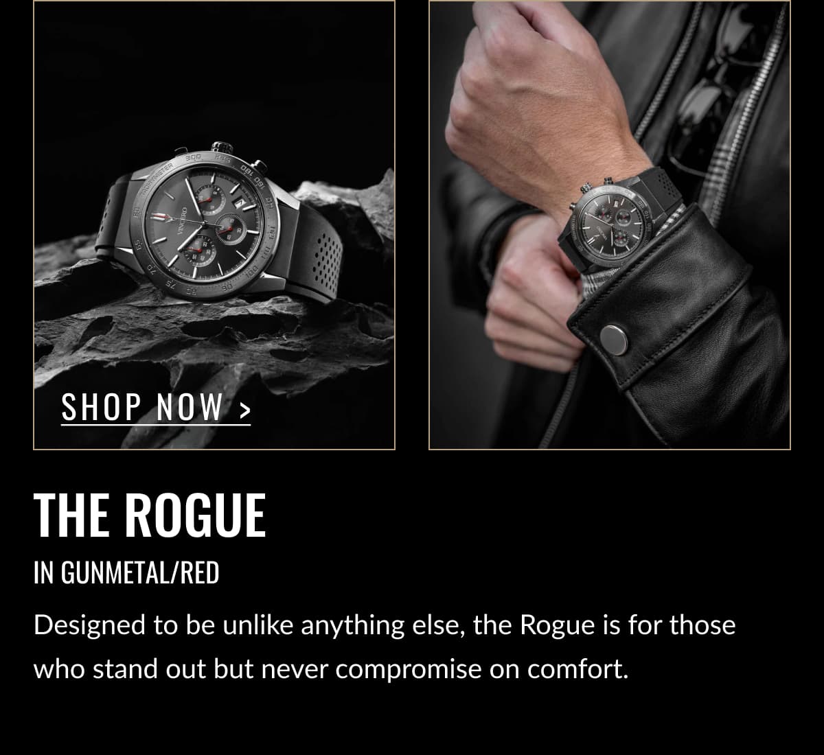 Shop now > THE ROGUE IN GUNMETAL/RED | Designed to be unlike anything else, the Rogue is for those who stand out but never compromise on comfort.