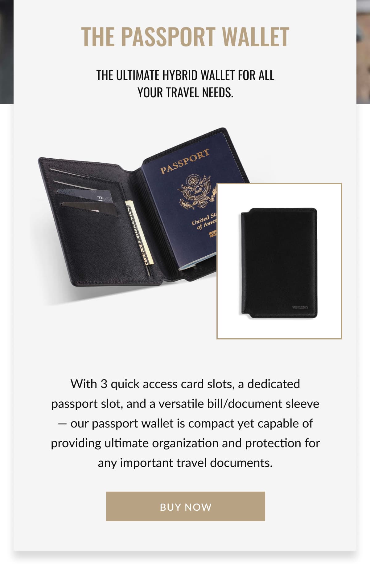 THE PASSPORT WALLET - The ultimate hybrid wallet for all your travel needs.