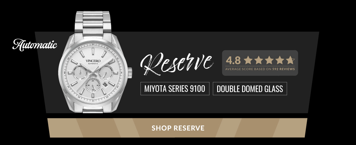 Automatic Reserve 4.8 Stars Miyota Series 9100 Double Domed Glass