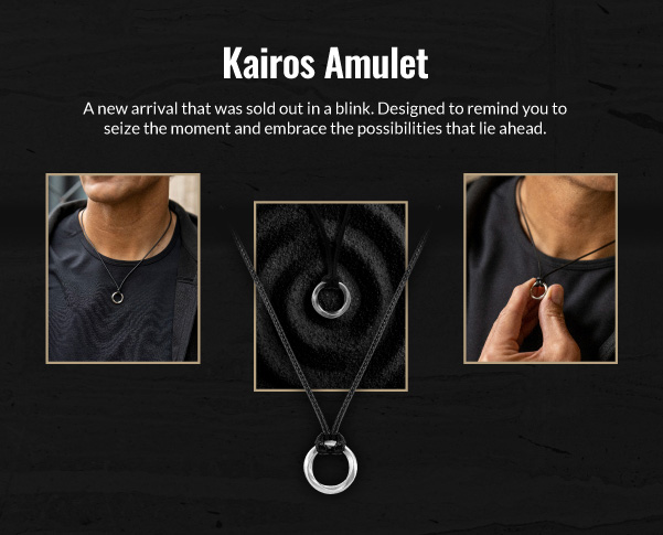 kairos amulet designed to remind you to seize the moment