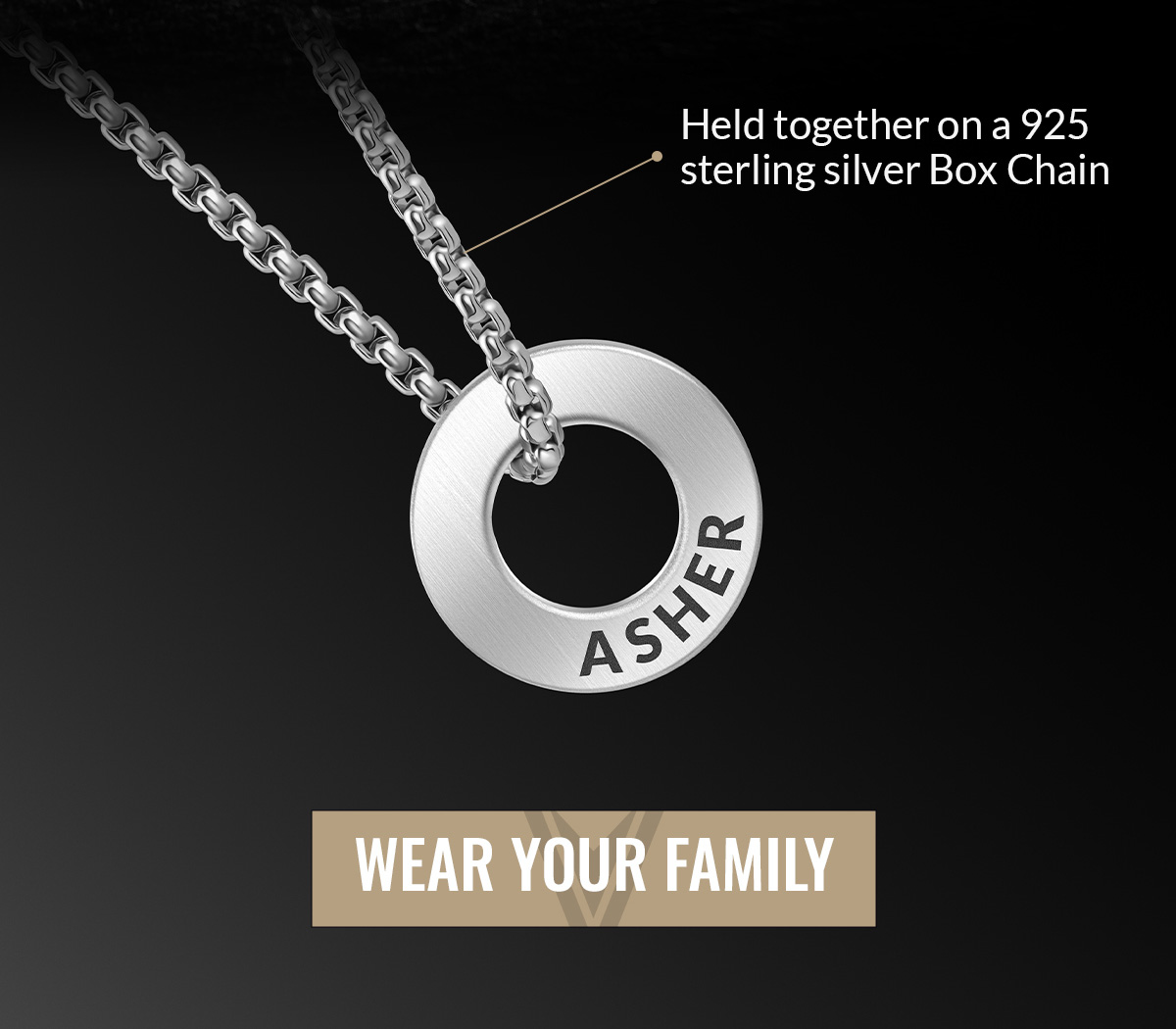 Held together on a 925 setling silver Box Chain