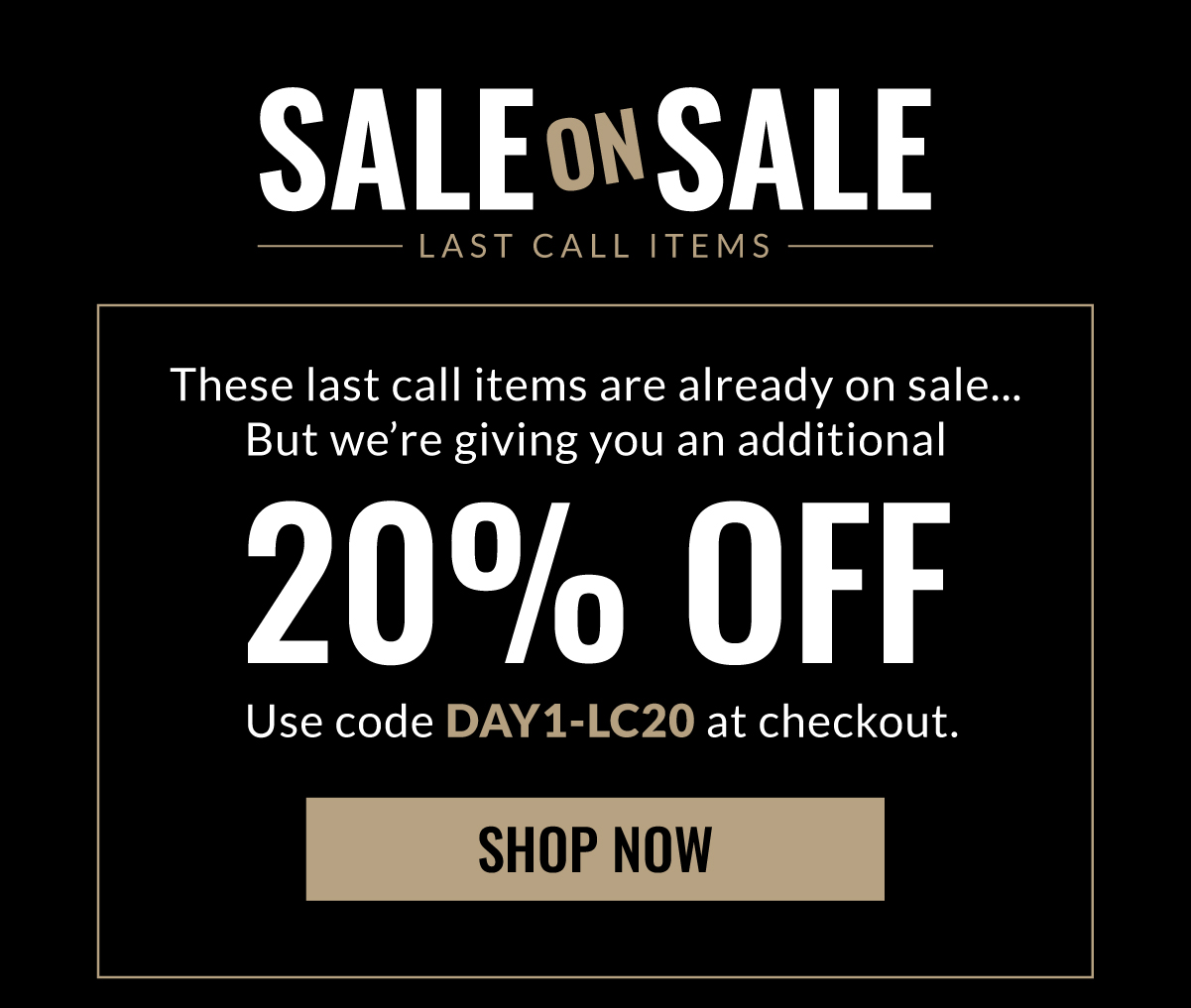 Sale On Sale Last Call Items