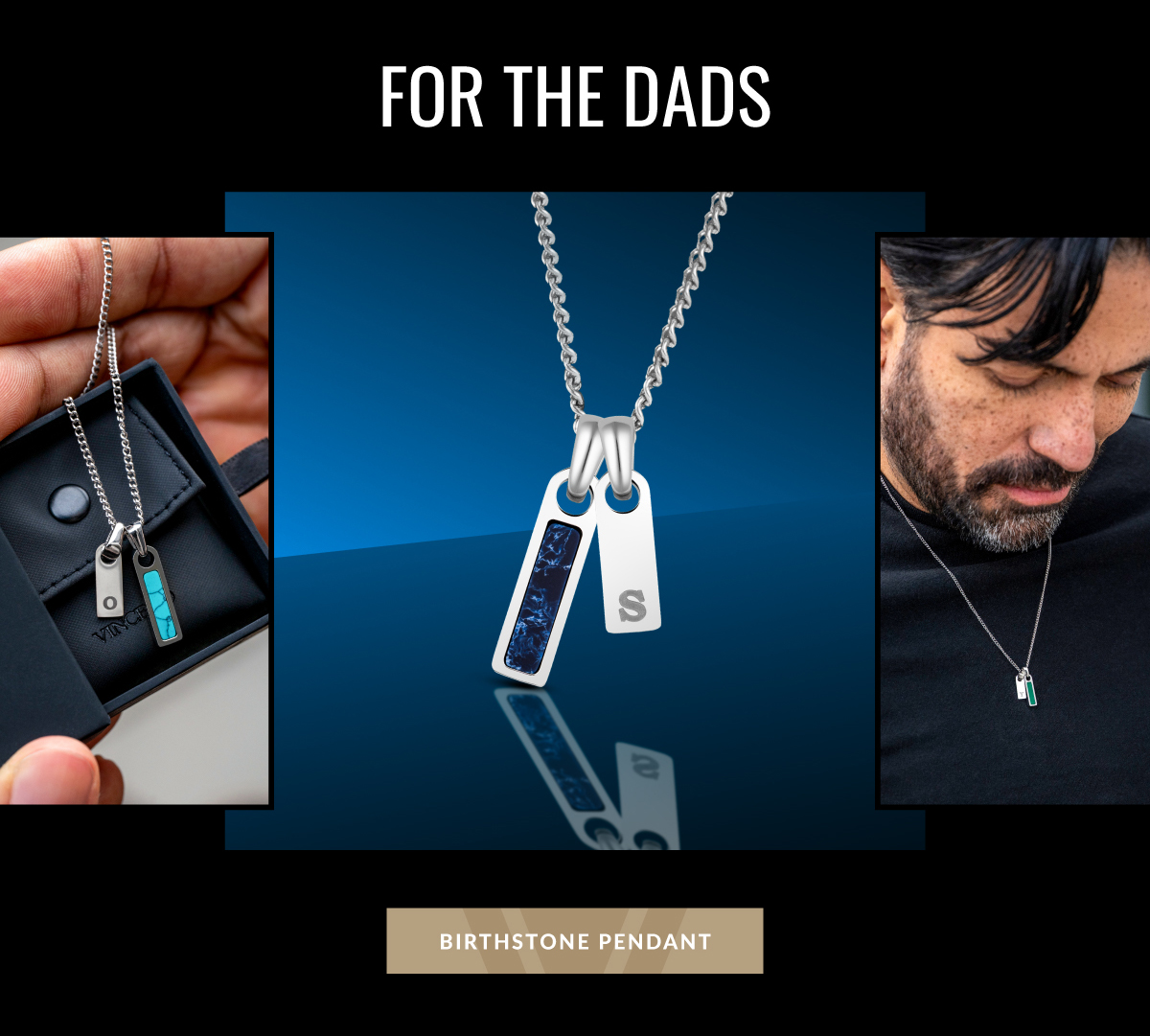 FOR THE DADS BIRTHSTONE PENDANT