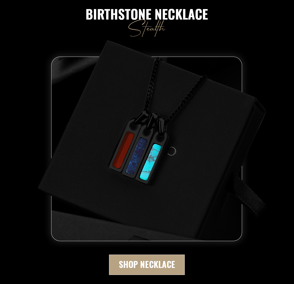 BIRTHSTONE NECKLACE Stealth