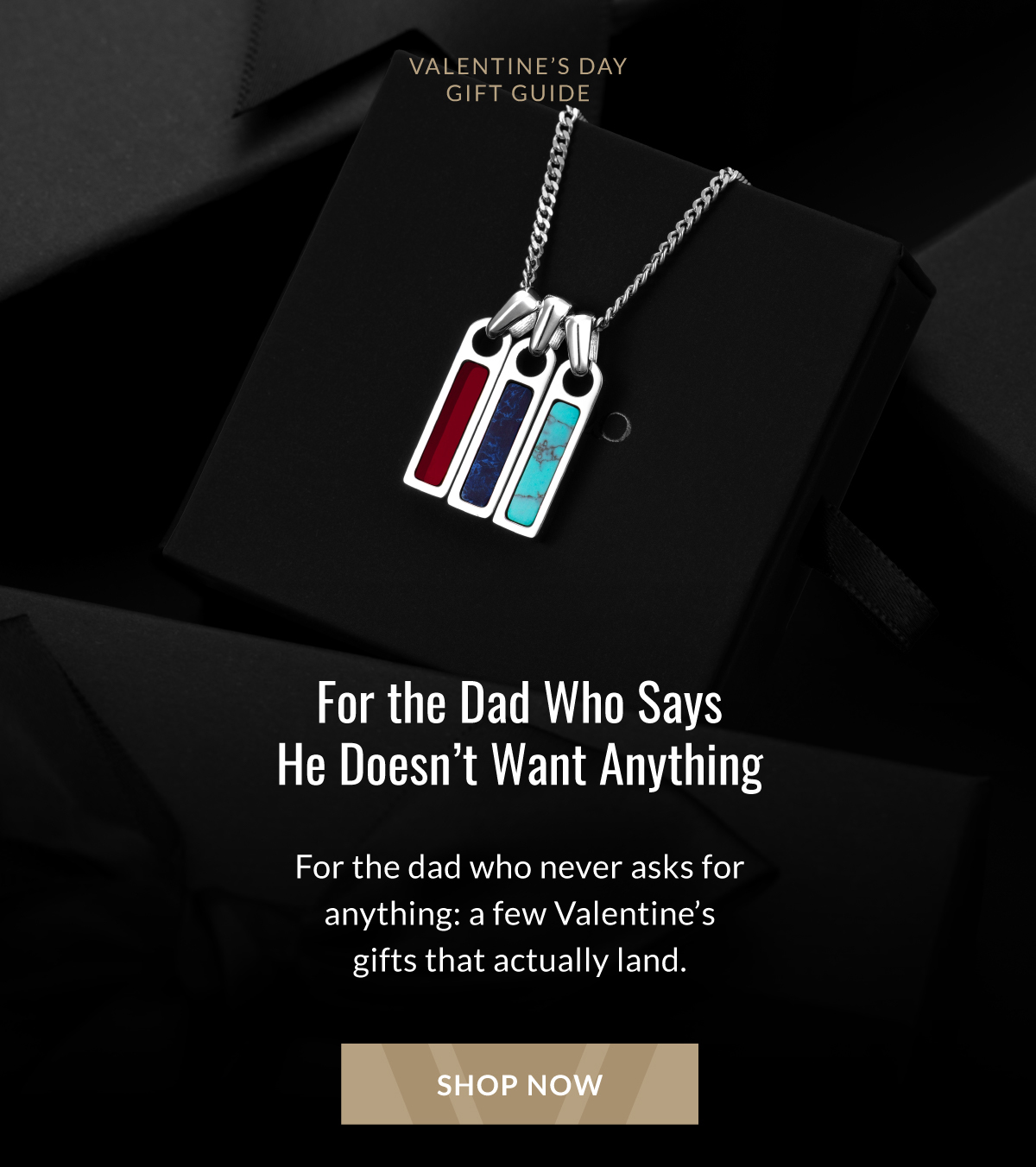 For the Dad Who Says He Doesn't Want Anything For the dad who never asks for anything: a few Valentine's gifts that actually land. SHOP