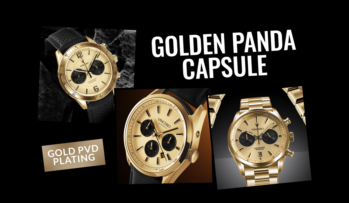 GOLDEN PANDA CAPSULE GOLD PVD PLATING