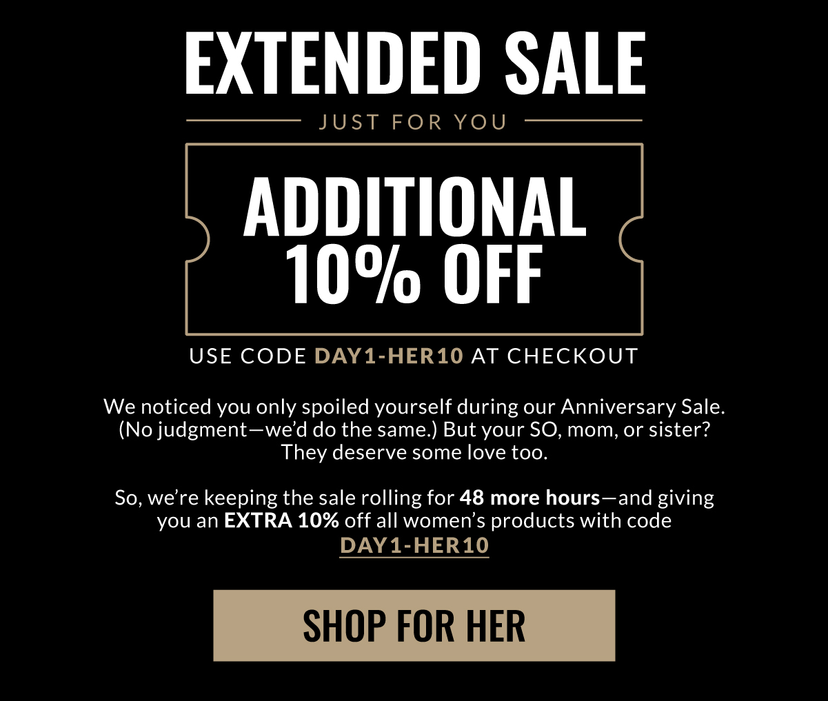 Extended Sale For You