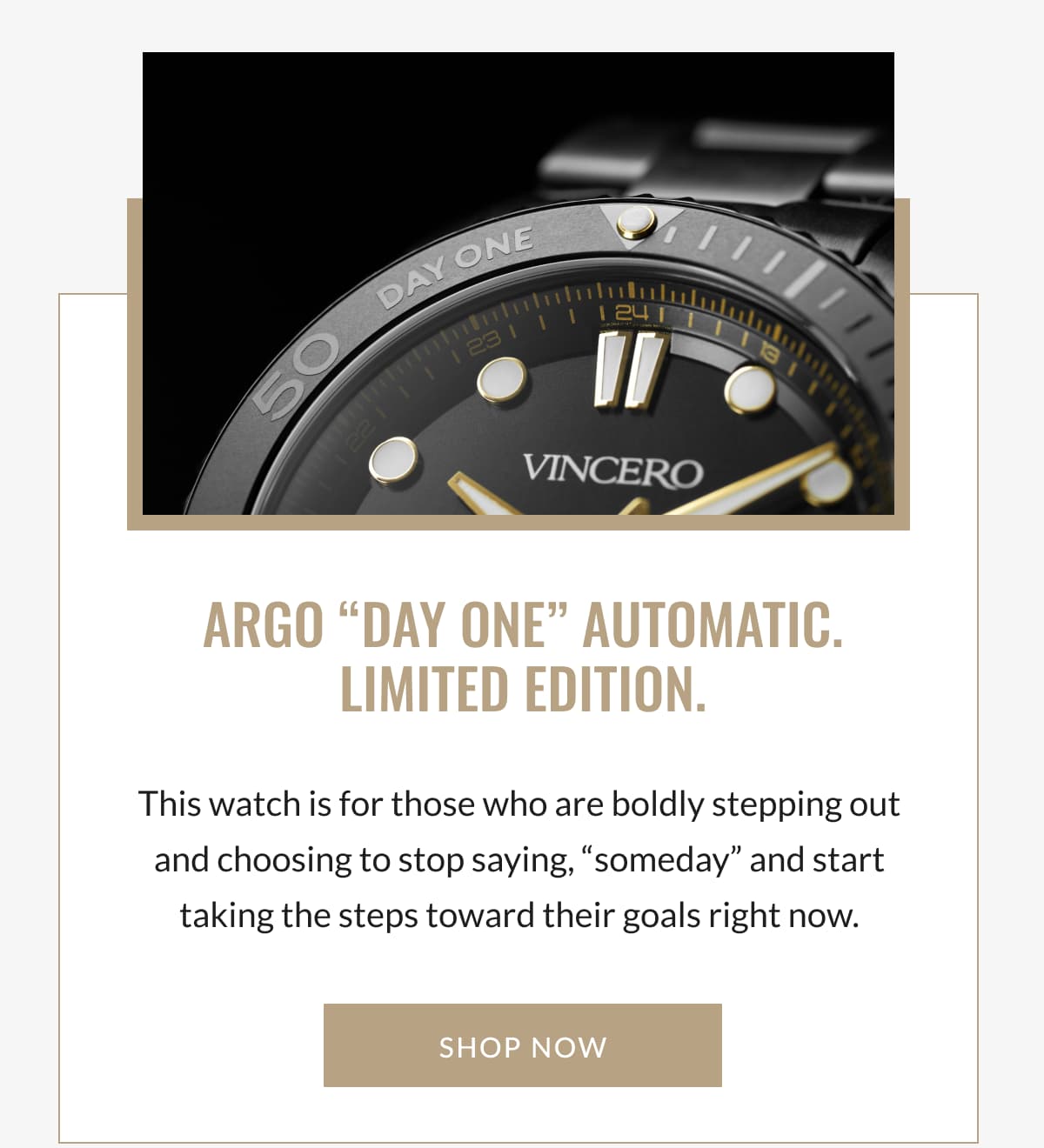 Argo “Day One” Automatic. Limited Edition.