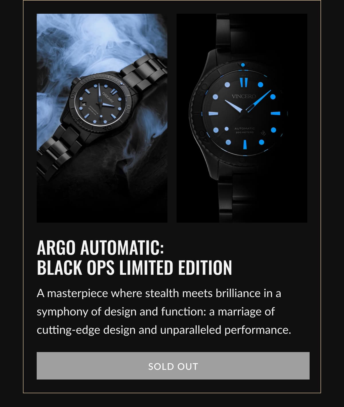Argo Automatic:  Black Ops Limited Edition