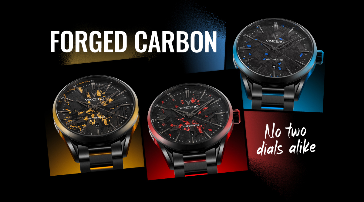 FORGED CARBON No two dials alike