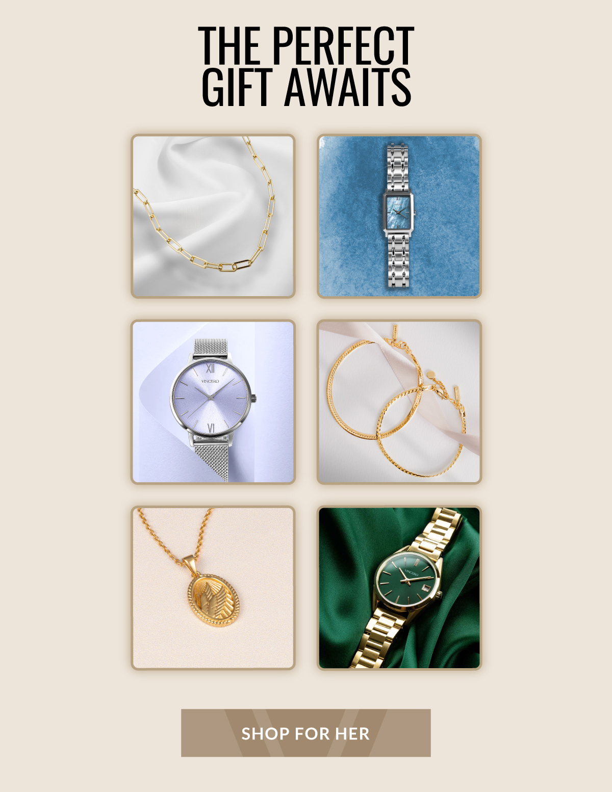 THE PERFECT GIFT AWAITS SHOP HER HER