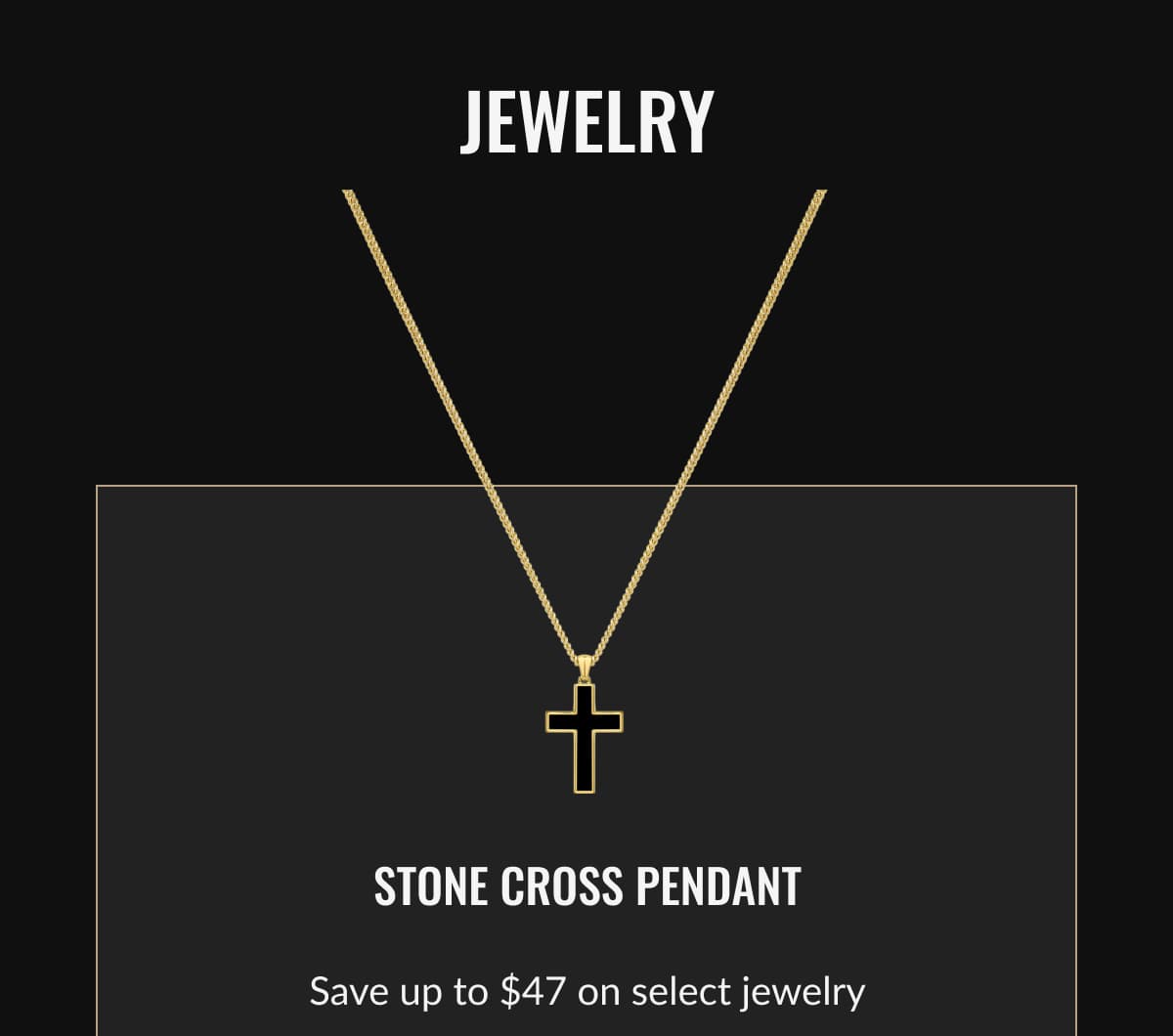 STONE CROSS PENDANT