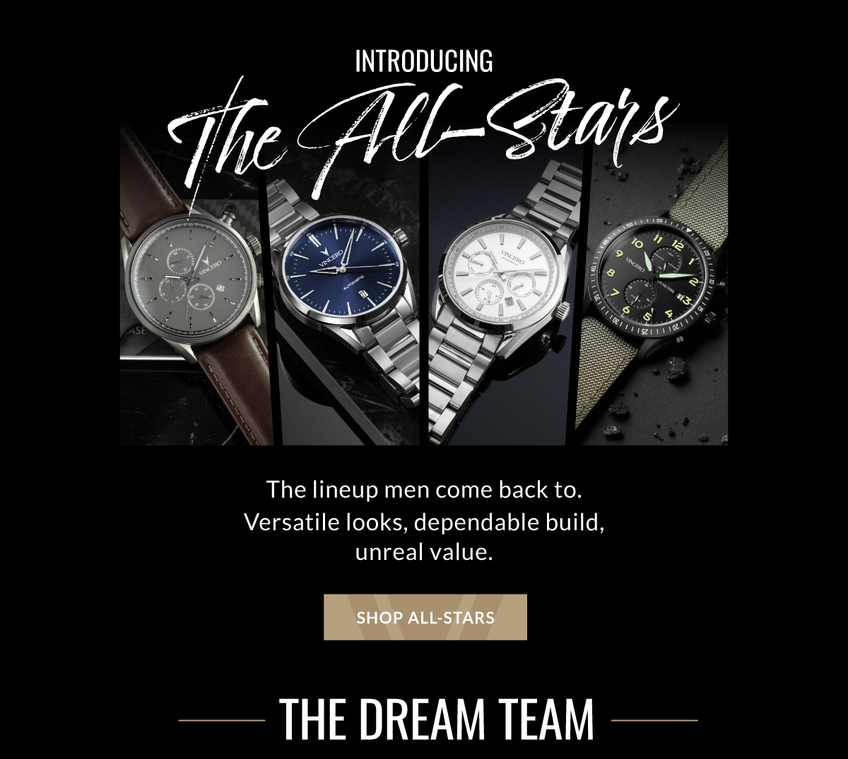 Introducing The All-Stars The lineup men come back to. Versatile looks, dependable build, unreal value. Shop All-Stars