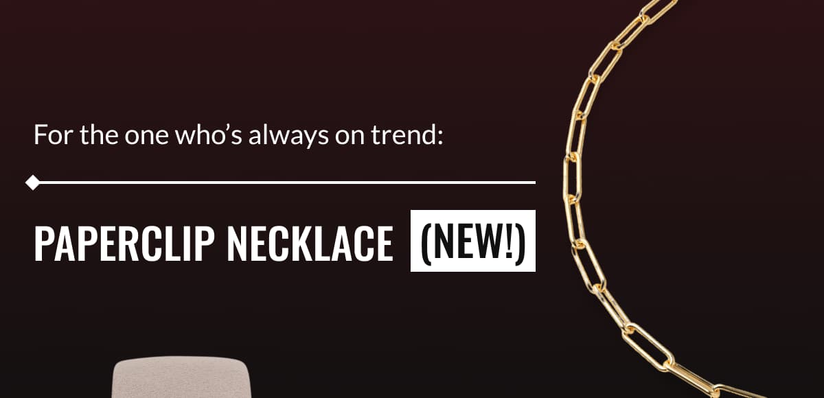For the one who’s always on trend: Paperclip Necklace