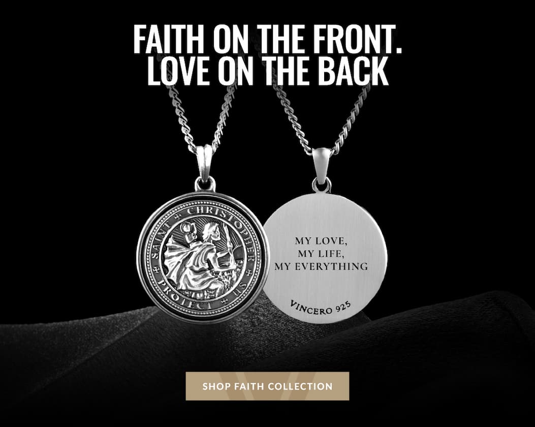 FAITH ON THE FRONT. LOVE ON THE BACK. SHOP FAITH COLLECTION