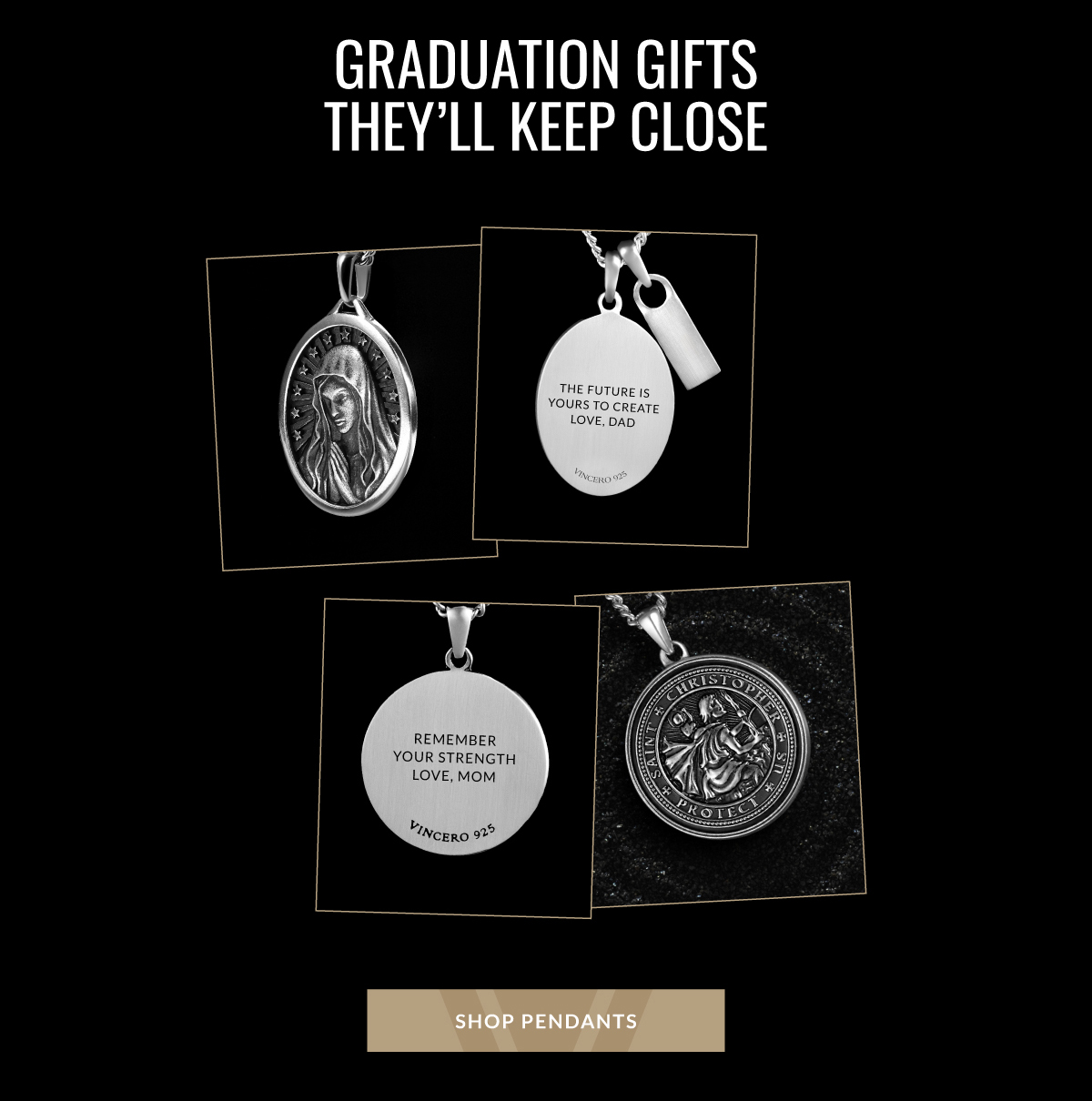 GRADUATION GIFTS THEY'LL KEEP CLOSE SHOP PENDANTS