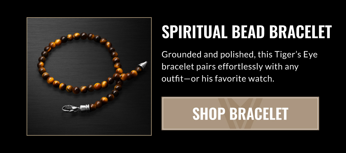 Spiritual Bead on his wrist