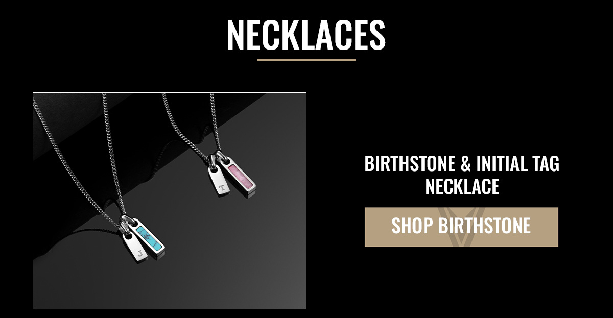 Necklaces Birthstone & Initial Tag Necklace Shop Birthstone