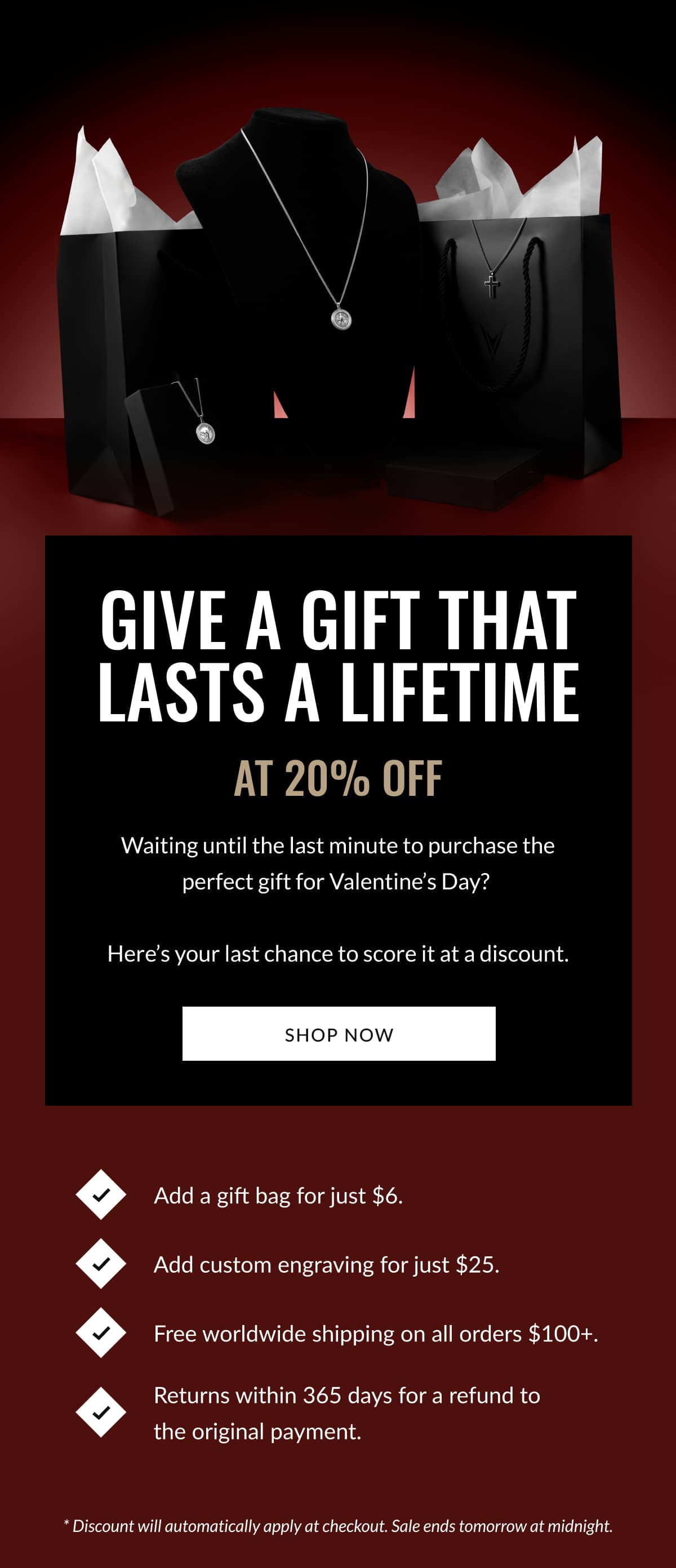 Give A Gift That Lasts A Lifetime At 20% off