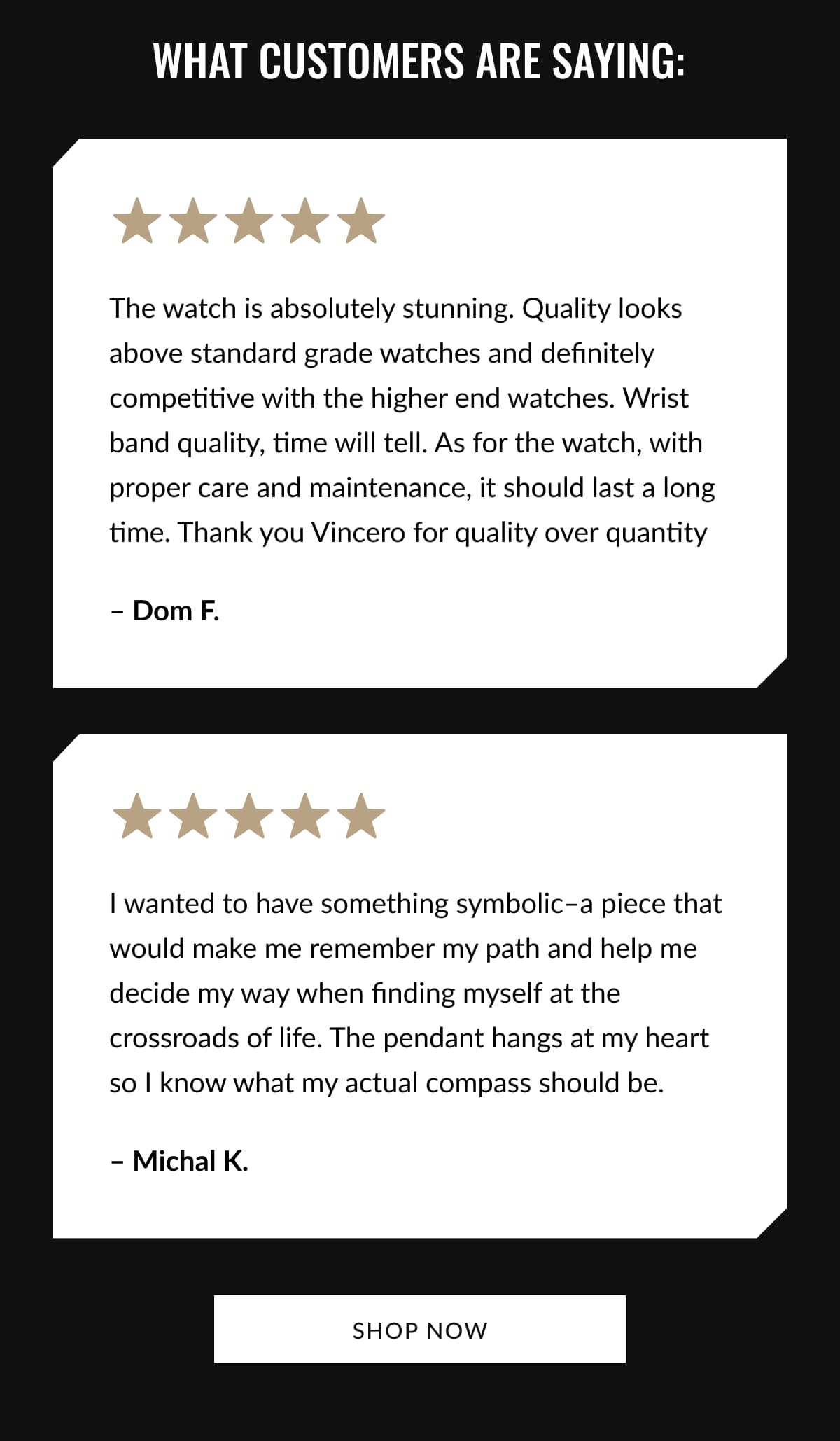 What customers are saying: