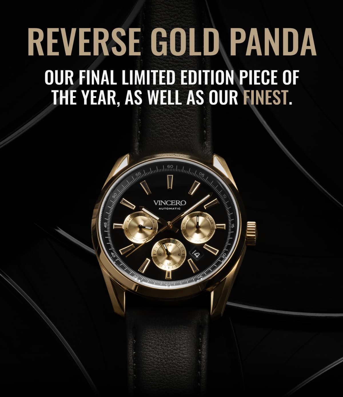 Reverse Gold Panda Our final limited edition piece of the year, as well as our finest.