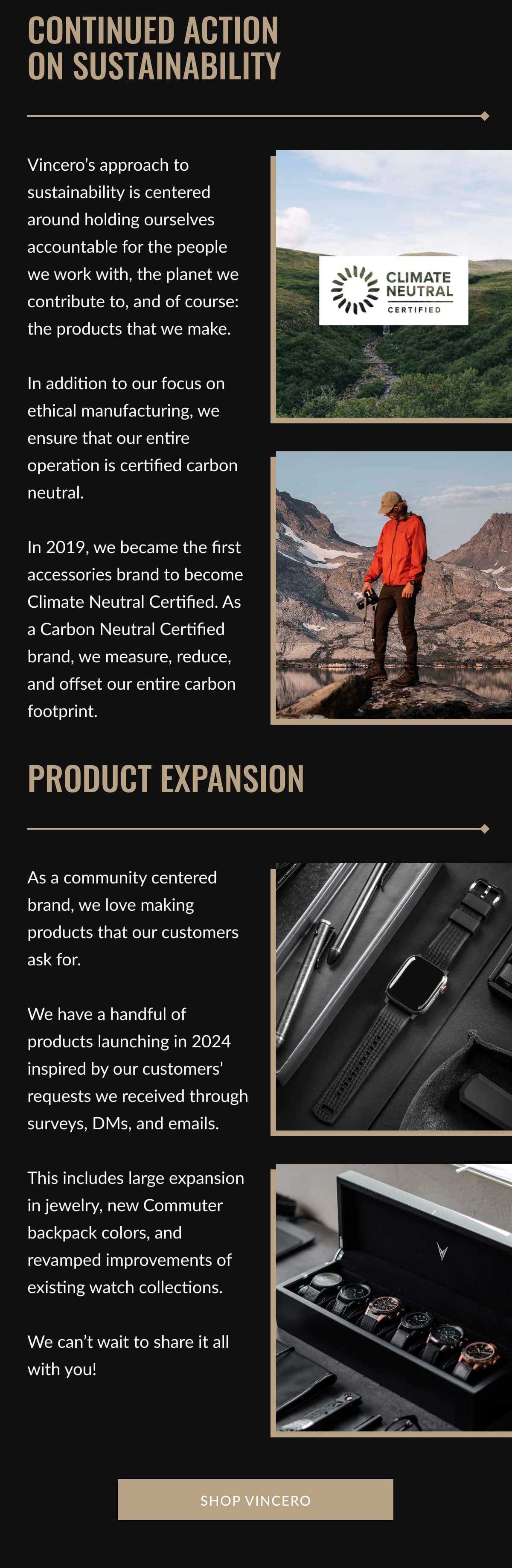 Continued Action on Sustainability | Product Expansion |