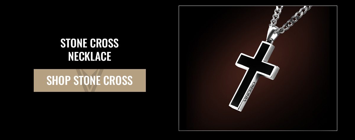 Stone Cross Necklace Shop Stone Cross