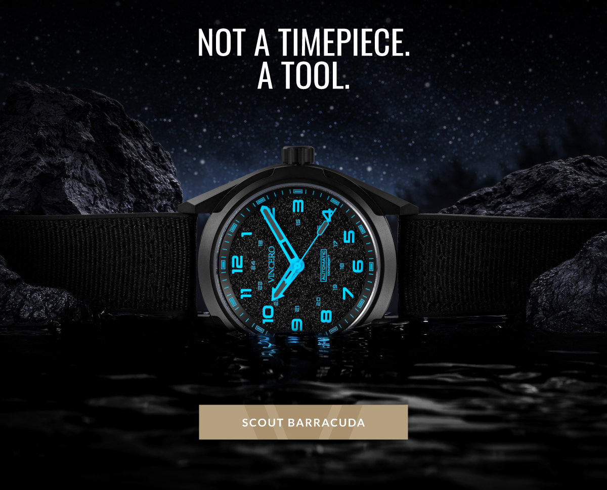 Not a timepiece. A tool. Scout Barracuda