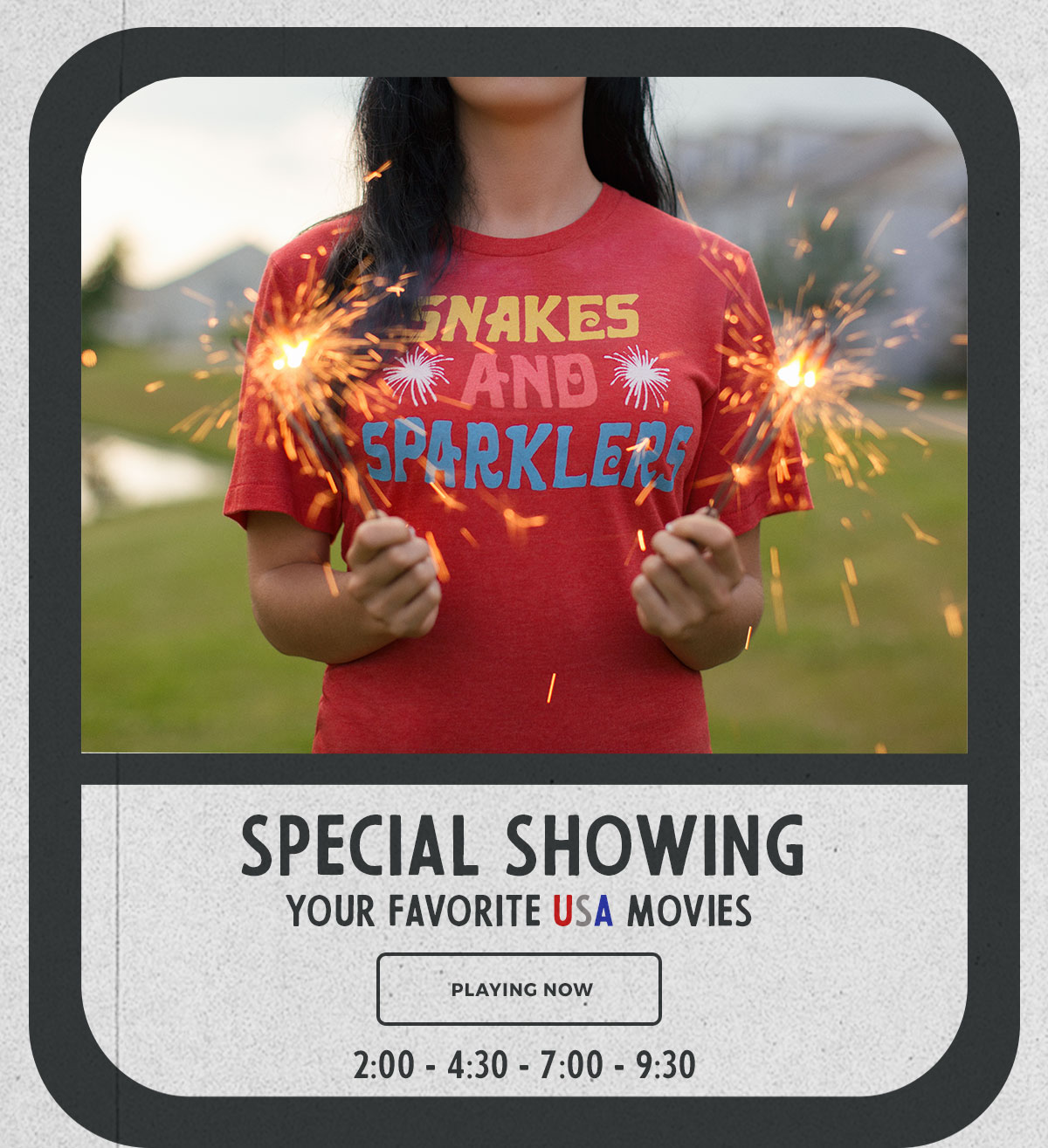 Special Showing of Your Favorite USA Movies.