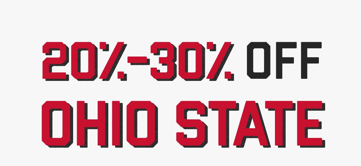 20-30% Off Ohio State Today Only & Only Online
