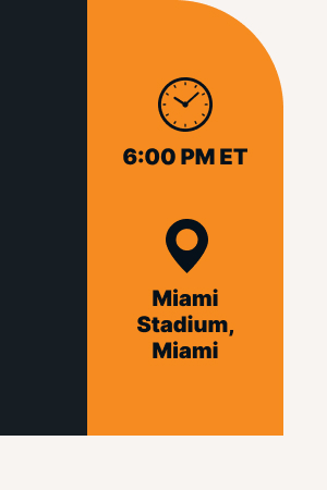 🕒 6:00 PM ET 📍 Miami Stadium, Miami
