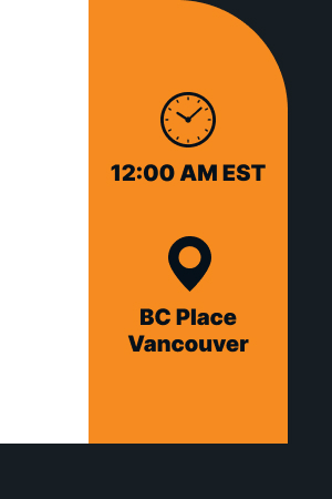 🕒 12:00 AM EST 📍 BC Place Vancouver