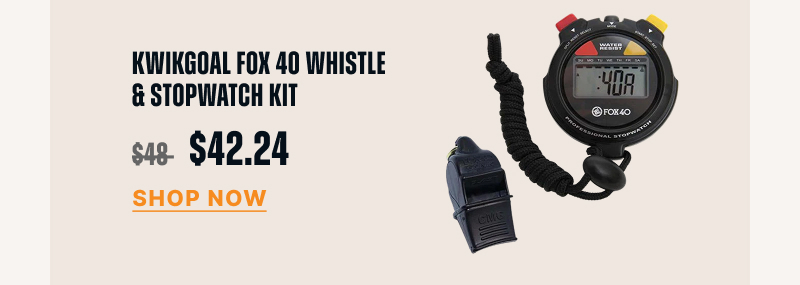 Kwikgoal Fox 40 Whistle & Stopwatch Kit