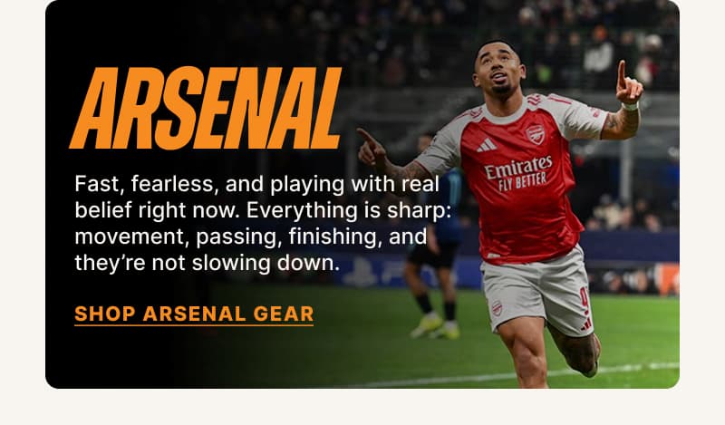 Arsenal - Fast, fearless, and playing with real belief right now. Everything is sharp: movement, passing, finishing, and they're not slowing down.