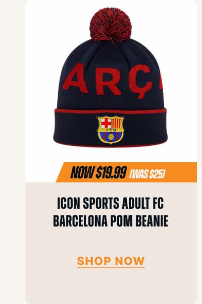 Icon Sports Adult FC Barcelona Pom Beanie